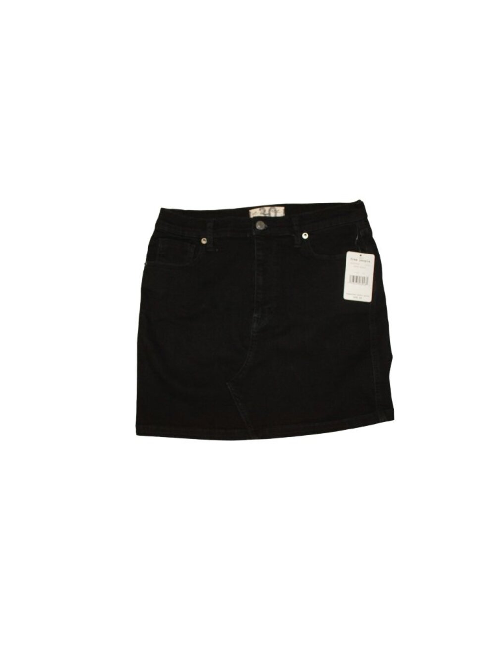 NWT Free People Womens WORN BLACK Denim Mini Skirt MSRP $68 Size 30 Medium Sz 10